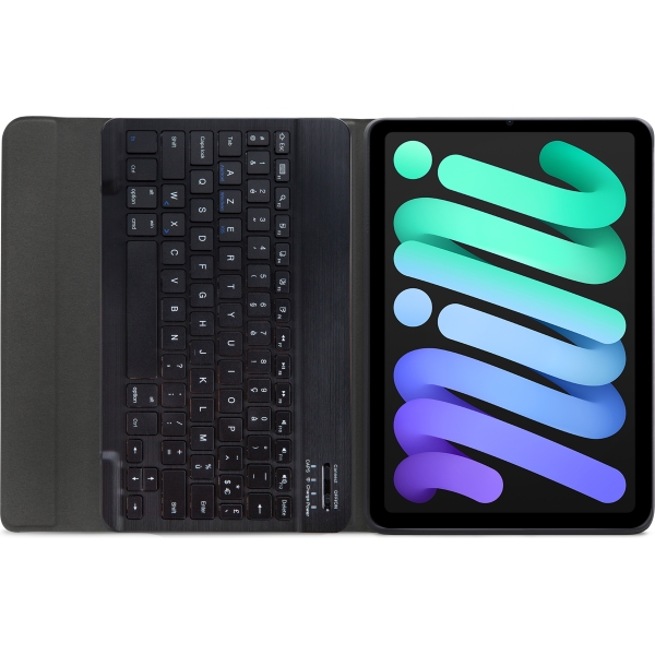 Mobilize Detachable Bluetooth Keyboard Case Apple Ipad Mini 6 (2021)/Mini (2024) Black Azerty - Afbeelding 4