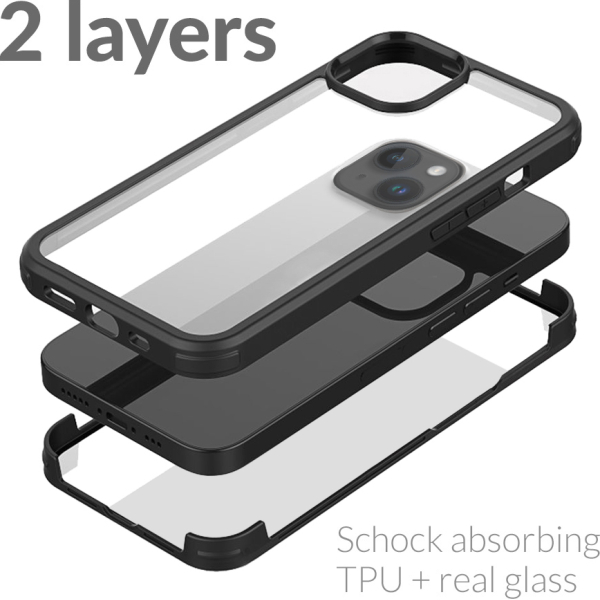 Mobilize Tempered Glass 360 Protection Case Apple Iphone 14 Plus Black - Afbeelding 2