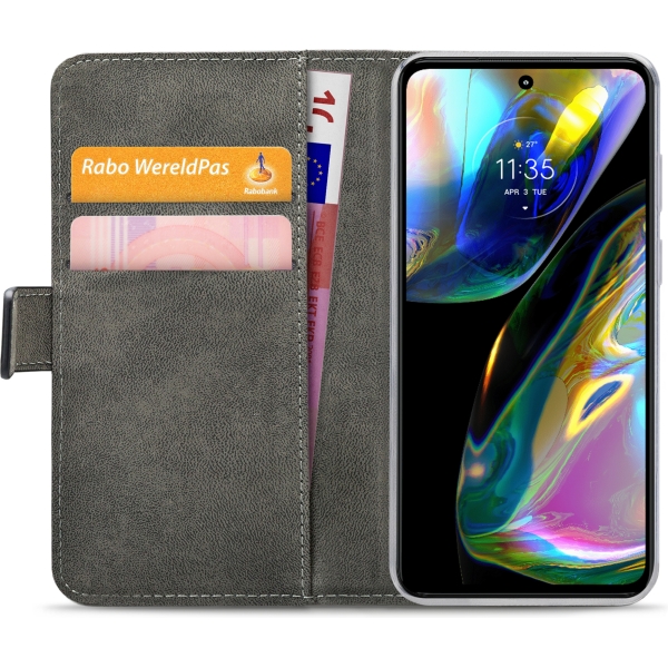 Mobilize Classic Gelly Wallet Book Case Motorola Moto G82 5G Black - Afbeelding 4