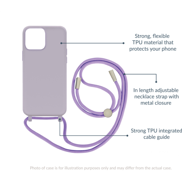 Mobilize Lanyard Gelly Case For Apple Iphone 13 Pastel Purple - Afbeelding 5
