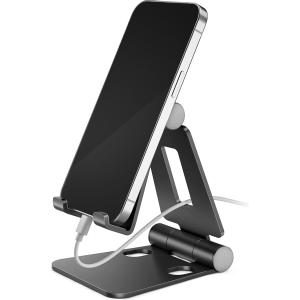 Mobilize Foldable Aluminium Phone Holder Black