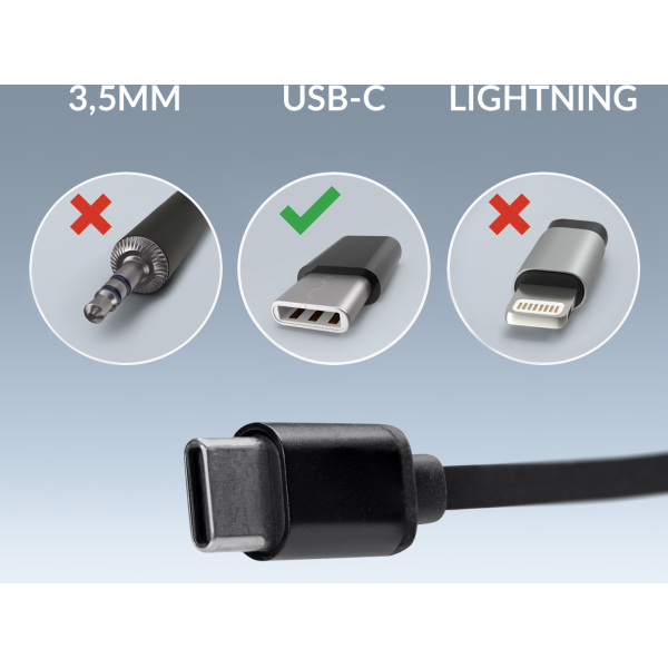 Mobilize In-Ear Stereo Headset With Remote Usb-C Black - Afbeelding 4