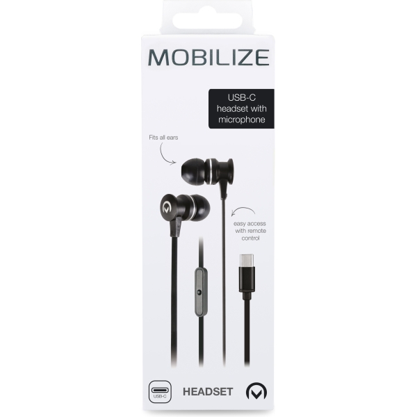 Mobilize In-Ear Stereo Headset With Remote Usb-C Black - Afbeelding 5