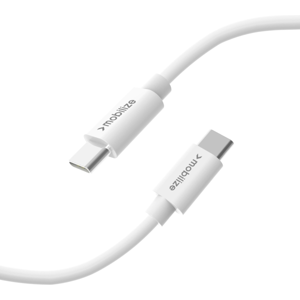Mobilize Cable Usb-C To Usb-C 1M. 100W White - Afbeelding 2