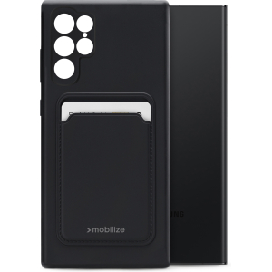 Mobilize Rubber Gelly Card Case Samsung Galaxy S23 Ultra 5G Matt Black