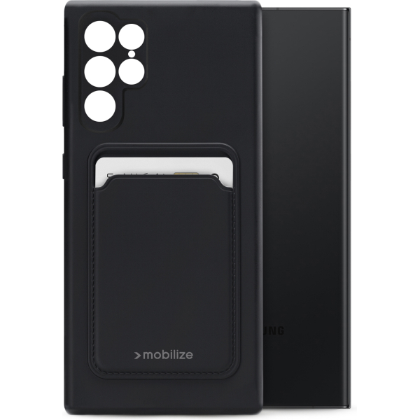 Mobilize Rubber Gelly Card Case Samsung Galaxy S23 Ultra 5G Matt Black