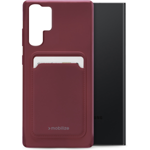 Mobilize Rubber Gelly Card Case Samsung Galaxy S23 Ultra 5G Matt Bordeaux