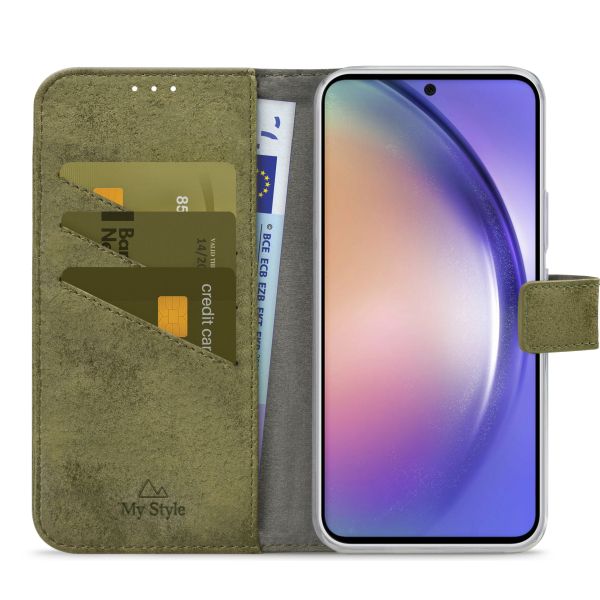 My Style Flex Wallet For Samsung Galaxy A54 5G Olive - Afbeelding 3