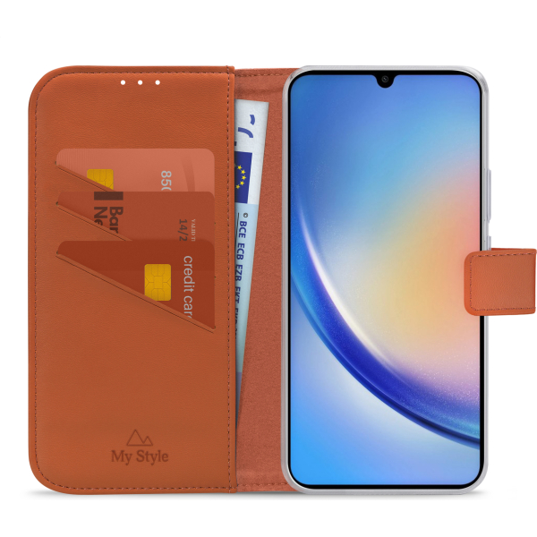 My Style Flex Wallet For Samsung Galaxy A34 5G Rust Red - Afbeelding 3