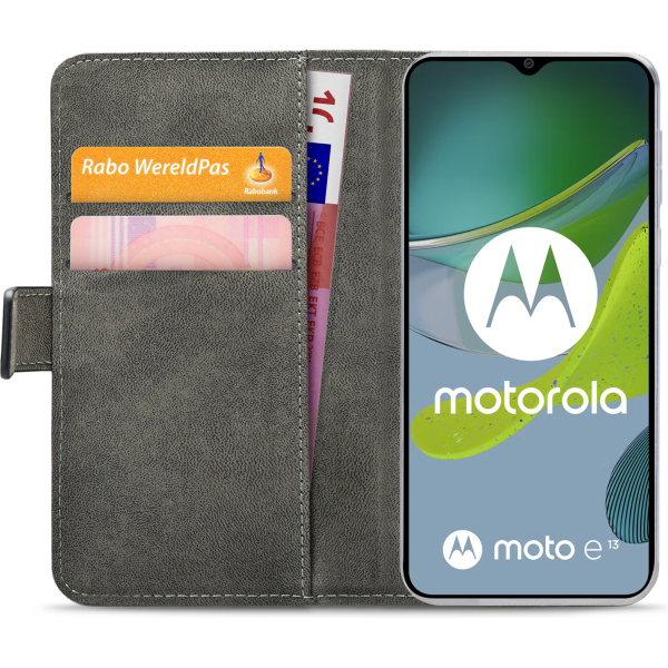 Mobilize Classic Gelly Wallet Book Case Motorola Moto E13 4G Black - Afbeelding 4