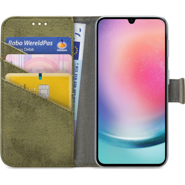 My Style Flex Wallet For Samsung Galaxy A24 4G Olive - Afbeelding 3