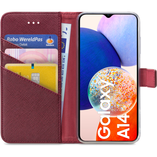 My Style Flex Wallet For Samsung Galaxy A14 4G Bordeaux - Afbeelding 3