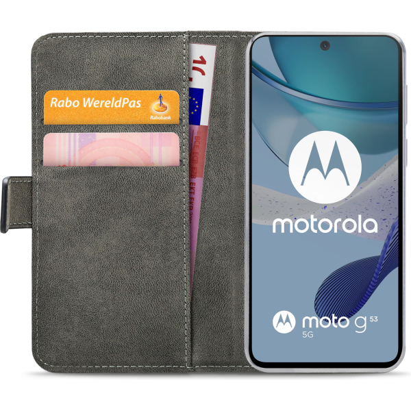 Mobilize Classic Gelly Wallet Book Case Motorola Moto G53 5G Black - Afbeelding 4