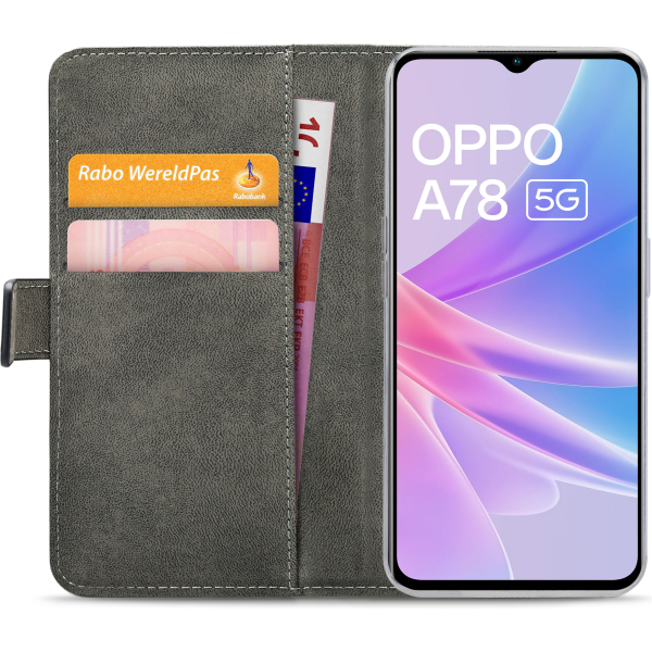 Mobilize Classic Gelly Wallet Book Case Oppo A78 5G Black - Afbeelding 4