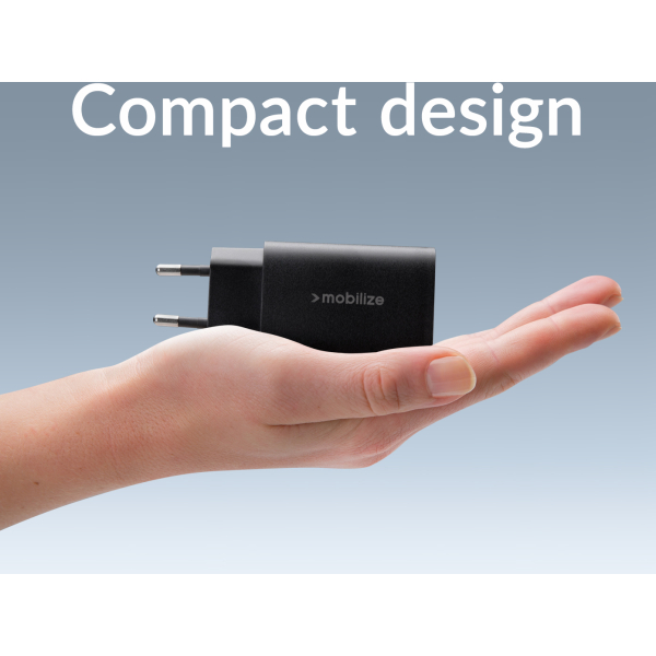 Mobilize Wall Charger 2X Usb-C Gan 45W With Pd/Pps Black - Afbeelding 7
