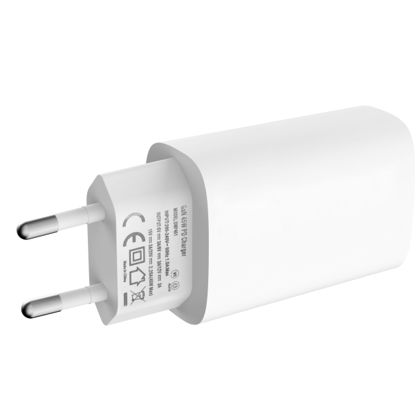 Mobilize Wall Charger 2X Usb-C Gan 45W With Pd/Pps White - Afbeelding 3