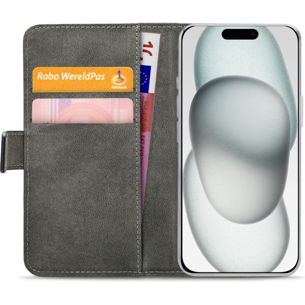 Mobilize Classic Gelly Wallet Book Case Apple Iphone 13/14/15 Black - Afbeelding 4
