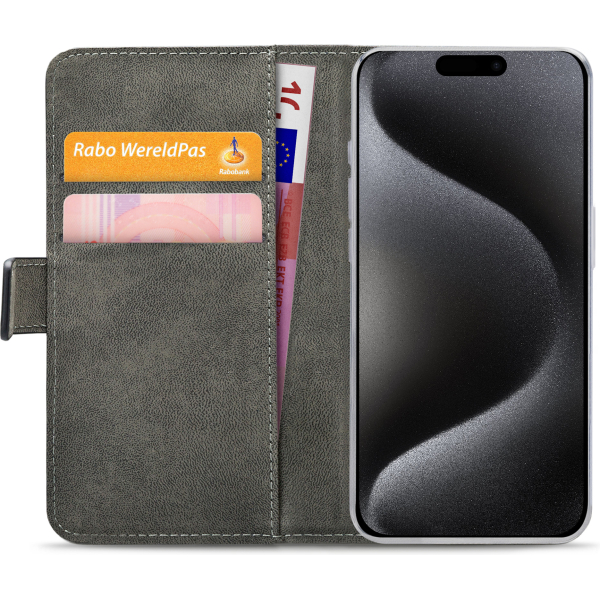 Mobilize Classic Gelly Wallet Book Case Apple Iphone 15 Pro Black - Afbeelding 4