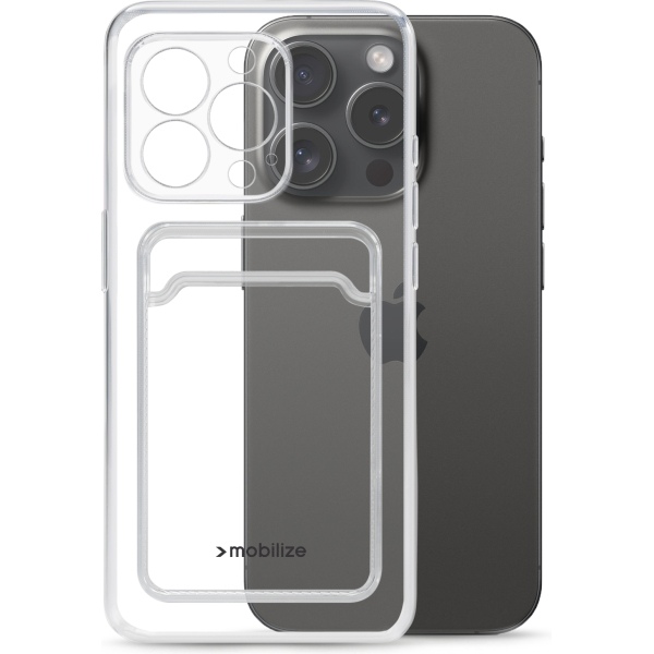 Mobilize Gelly Card Case Apple Iphone 15 Pro Clear