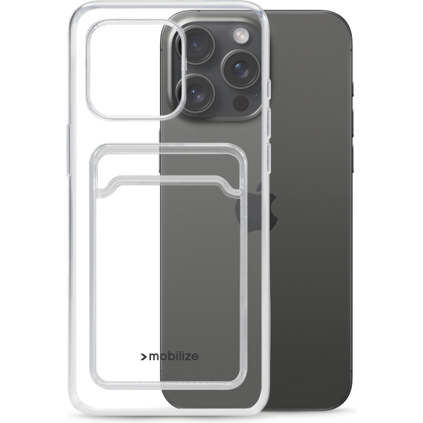 Mobilize Gelly Card Case Apple Iphone 15 Pro Max Clear