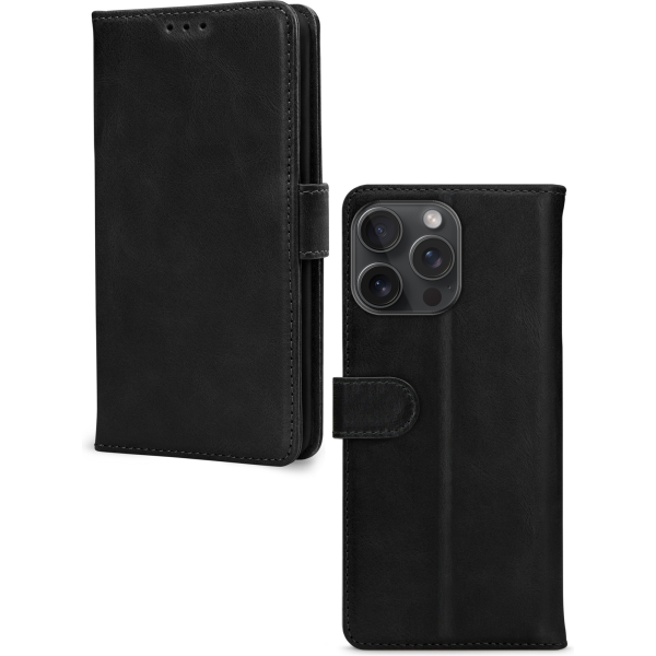 Mobilize Leather Wallet Apple Iphone 15 Pro Max Black - Afbeelding 2