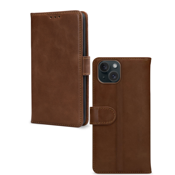 Mobilize Leather Wallet Apple Iphone 15 Plus Brown - Afbeelding 2