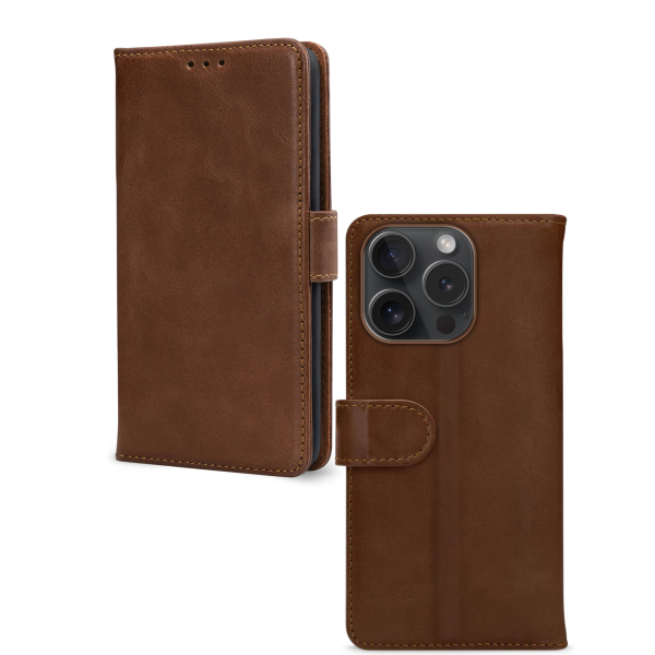Mobilize Leather Wallet Apple Iphone 15 Pro Brown - Afbeelding 2