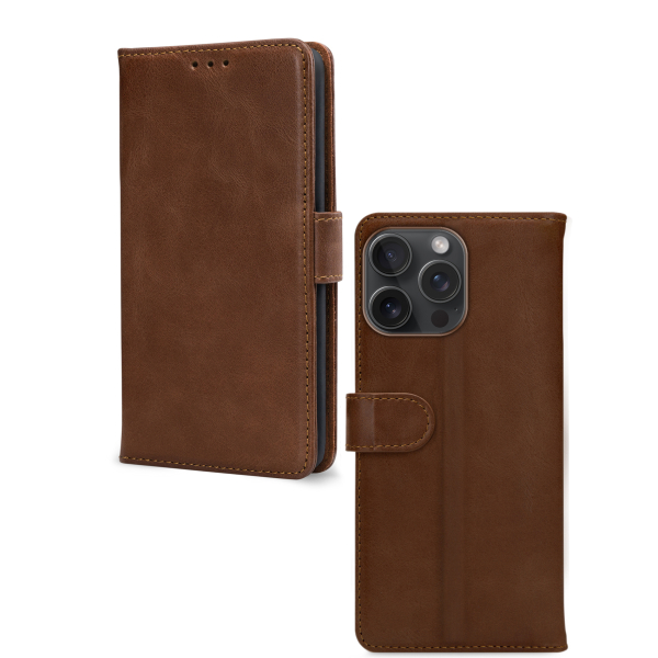 Mobilize Leather Wallet Apple Iphone 15 Pro Max Brown - Afbeelding 2