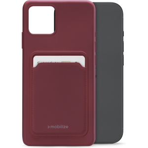 Mobilize Rubber Gelly Card Case Apple Iphone 15 Matt Bordeaux
