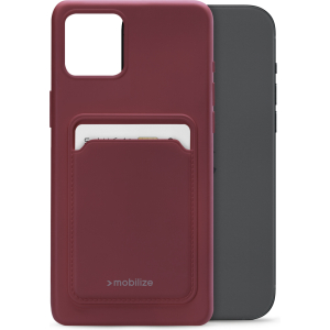Mobilize Rubber Gelly Card Case Apple Iphone 15 Plus Matt Bordeaux