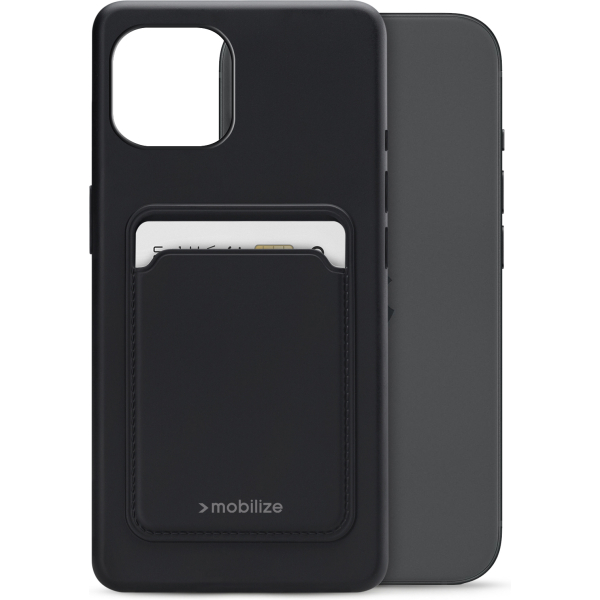 Mobilize Rubber Gelly Card Case Apple Iphone 15 Matt Black