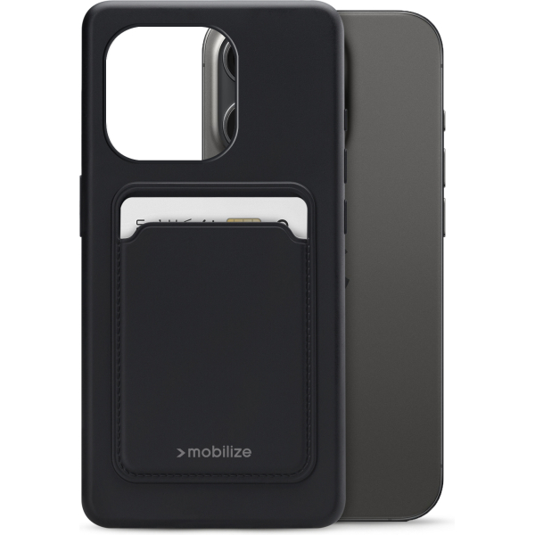 Mobilize Rubber Gelly Card Case Apple Iphone 15 Pro Matt Black