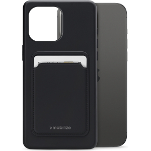 Mobilize Rubber Gelly Card Case Apple Iphone 15 Pro Max Matt Black