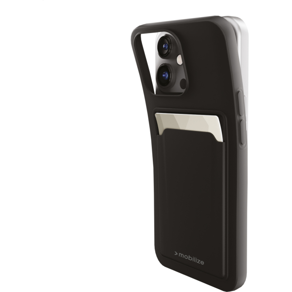 Mobilize Rubber Gelly Card Case Apple Iphone 15 Pro Max Matt Black - Afbeelding 5