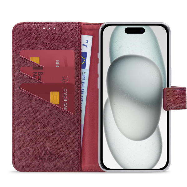 My Style Flex Wallet For Apple Iphone 13/14/15 Bordeaux - Afbeelding 3