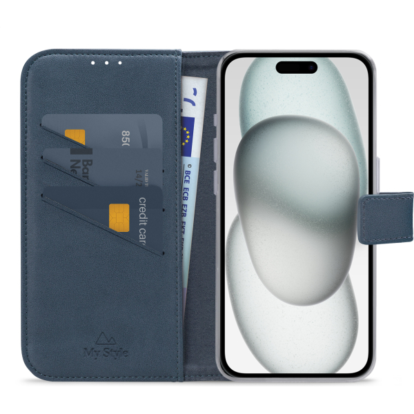 My Style Flex Wallet For Apple Iphone 15 Plus Ocean Blue - Afbeelding 3