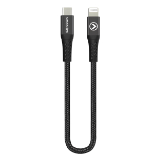 Mobilize Strong Nylon Cable Usb-C To Mfi Lighting 20Cm. 60W Black