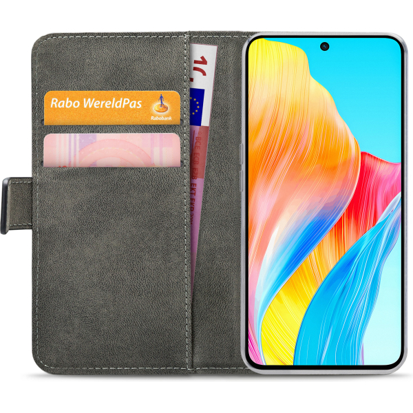 Mobilize Classic Gelly Wallet Book Case Oppo A98 5G Black - Afbeelding 4