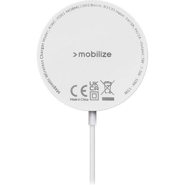 Mobilize Strong Magnetic Wireless Charger Magsafe Compatible 15W White - Acrylic - Afbeelding 2