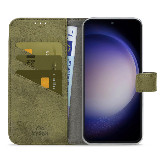 My Style Flex Wallet For Samsung Galaxy S23 Fe 5G Olive - Afbeelding 3