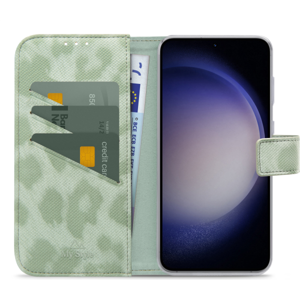 My Style Flex Wallet For Samsung Galaxy S23 Fe 5G Green Leopard - Afbeelding 3