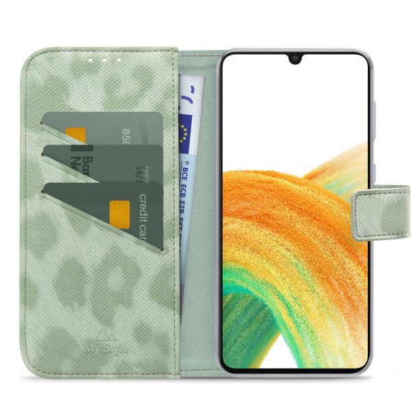 My Style Flex Wallet For Samsung Galaxy A33 5G Green Leopard - Afbeelding 3