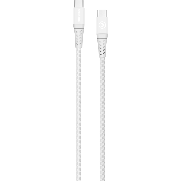 Mobilize Strong Nylon Cable Usb-C To Usb-C 1M. 100W White
