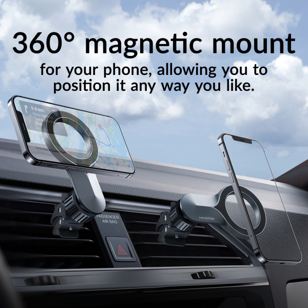 Mobilize Magsafe Airvent Holder Black - Afbeelding 6