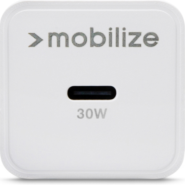 Mobilize Wall Charger Usb-C Gan 30W With Pd/Pps + Usb-C Nylon Cable 1.2M White - Afbeelding 4