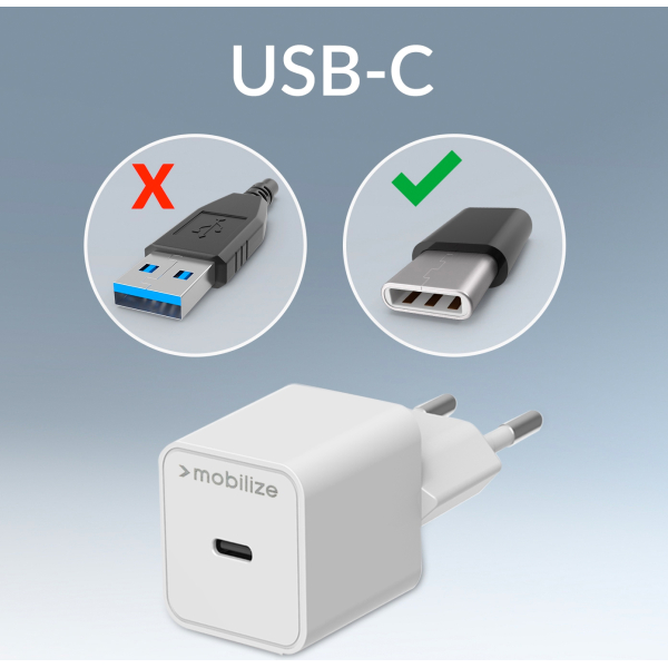 Mobilize Wall Charger Usb-C Gan 30W With Pd/Pps White - Afbeelding 6
