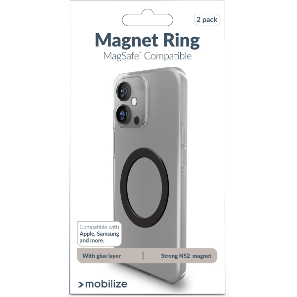 Mobilize Magsafe Compatible Metal Ring Black (2-Pack) - Afbeelding 5