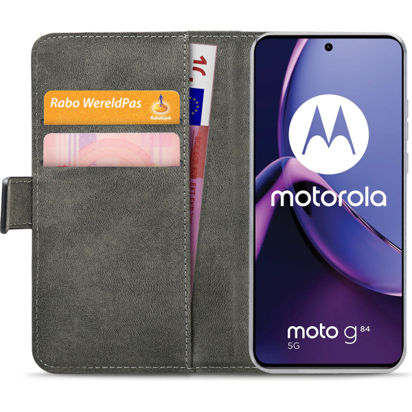 Mobilize Classic Gelly Wallet Book Case Motorola Moto G84 Black - Afbeelding 4
