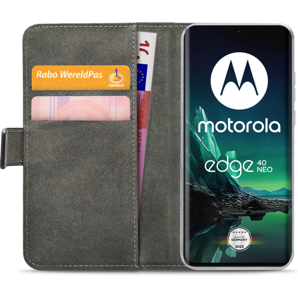 Mobilize Classic Gelly Wallet Book Case Motorola Edge 40 Neo Black - Afbeelding 4