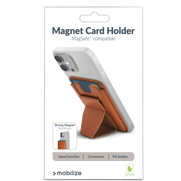 Mobilize Magsafe Compatible Magnet Card Holder Brown - Afbeelding 6